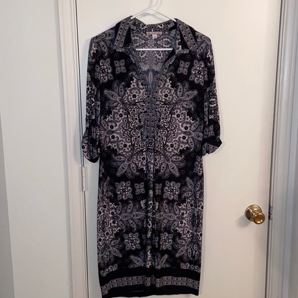 Cute pattern knee length dress